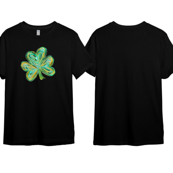 Watercolor Shamrock Hearts Irish St. Patricks Day T-Shirt