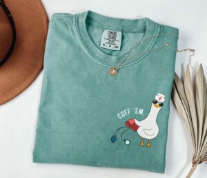 Silly Goose Nurse Comfort Colors T-Shirt – Funny Nurse Tee for Healthcare Workers