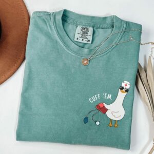 Silly Goose Nurse Comfort Colors T-Shirt – Funny Nurse Tee for Healthcare Workers