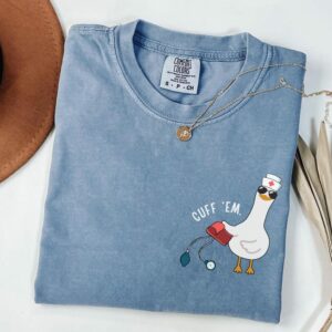 Silly Goose Nurse Comfort Colors T-Shirt – Funny Nurse Tee for Healthcare Workers 1