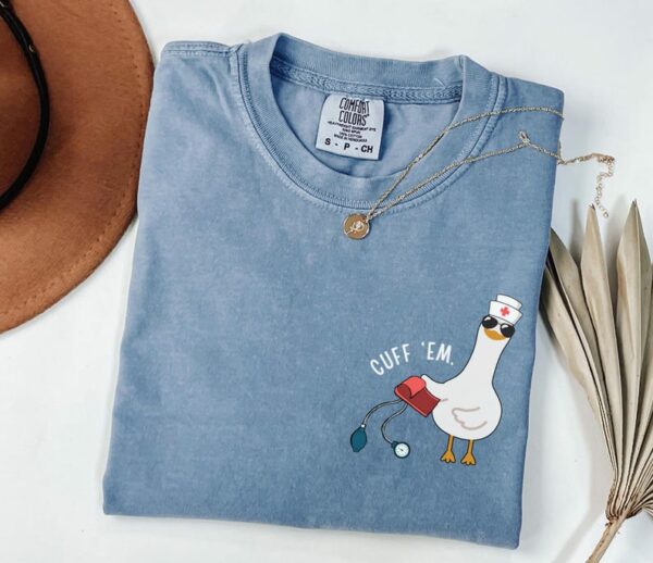 Silly Goose Nurse Comfort Colors T-Shirt – Funny Nurse Tee for Healthcare Workers