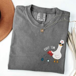 Silly Goose Nurse Comfort Colors T-Shirt – Funny Nurse Tee for Healthcare Workers 2