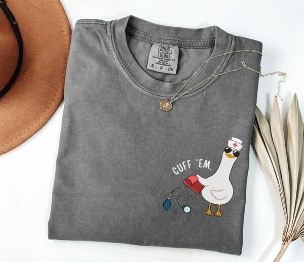 Silly Goose Nurse Comfort Colors T-Shirt – Funny Nurse Tee for Healthcare Workers