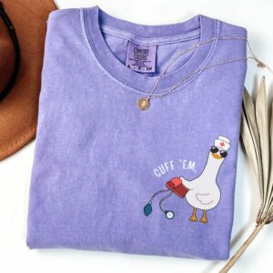 Silly Goose Nurse Comfort Colors T-Shirt – Funny Nurse Tee for Healthcare Workers 3