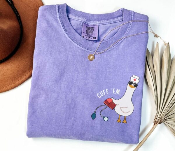 Silly Goose Nurse Comfort Colors T-Shirt – Funny Nurse Tee for Healthcare Workers